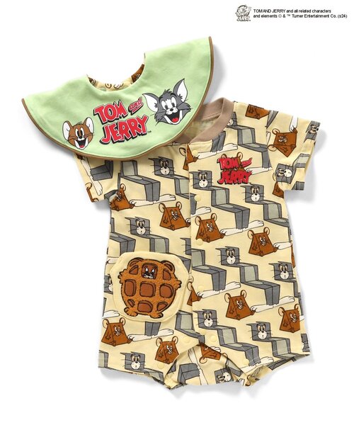 Tom＆Jerry（トムアンドジェリー）の「TOM AND JERRY　ロンパス　スタイセット（ロンパース・キッズ・イエロー/アイボリー・80/70/60）」の7枚目の写真