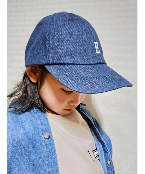 EDWIN（エドウィン）の「【EDWIN】刺繍デニムキャップ（キャップ・キッズ・ライトインディゴブルー/ダークインディゴブルー・フリー）」の2枚目の写真