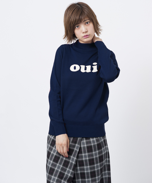 MILKFED.（ミルクフェド）の「CREW SWEATER oui 20th(セーター/ニット）（ニット/セーター・レディース・グリーン/ネイビー/バーガンディー・ONE SIZE）」の3枚目の写真