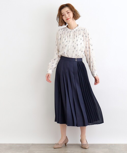 grove（グローブ）の「◆ヴィンテージサテンパイピングブラウス（シャツ/ブラウス・レディース・オフホワイト/ピンク/ライトブルー/アイボリー系/ネイビー系/ホワイト系6・02/03/01/04/05）」の21枚目の写真