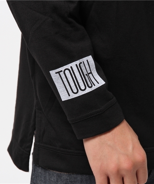 WEGO（ウィゴー）の「WEGO/サイドスリットロングTパーカー（パーカー・メンズ・ブラック/ホワイト・MEDIUM/LARGE）」の7枚目の写真