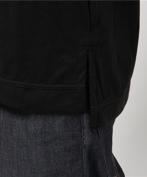 WEGO（ウィゴー）の「WEGO/サイドスリットロングTパーカー（パーカー・メンズ・ブラック/ホワイト・MEDIUM/LARGE）」の8枚目の写真