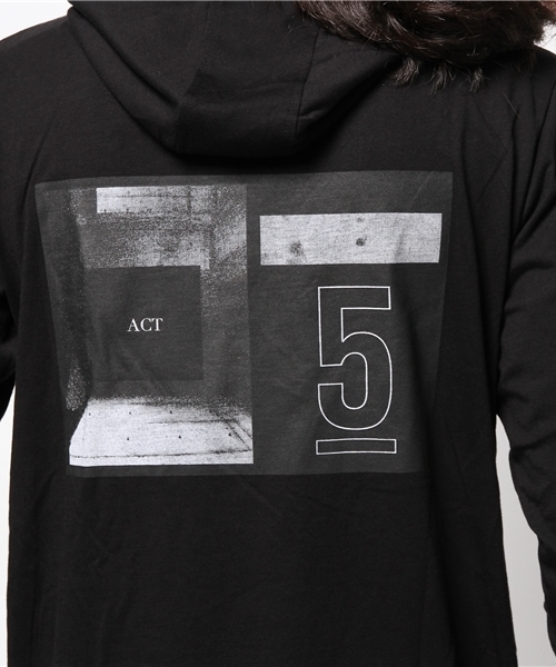 WEGO（ウィゴー）の「WEGO/サイドスリットロングTパーカー（パーカー・メンズ・ブラック/ホワイト・MEDIUM/LARGE）」の10枚目の写真