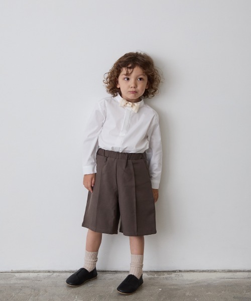 ノーアイロンバンドカラー比翼シャツ（ボタン取り外し対応）（シャツ