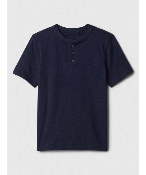 Cubsロゴ ヘンリーネックTシャツ ネイビー Cubsロゴ ヘンリーネックTシャツ ネイビー