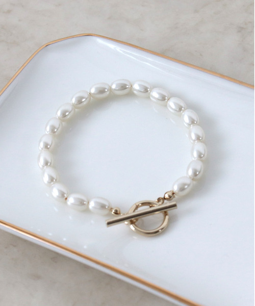 Three Four Time（ｽﾘｰﾌｫｰﾀｲﾑ）の「オーバルパールマンテルブレスレット（ブレスレット・レディース・シルバー/ゴールド・FREE）」の5枚目の写真