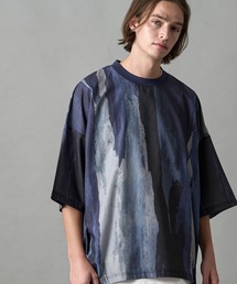 SLICK（スリック）の「アブストラクトプリントドルマンスリーブTシャツ（シャツ/ブラウス）」