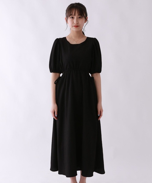 repipi armario(レピピ アルマリオ)の「サイドカットリボンワンピース(ワンピース・キッズ・パープル/ブラック/アイボリー・LARGE/SMALL/MEDIUM)」の7枚目の写真
