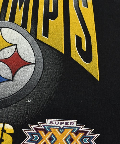 NBA/NFL/NHL/MLB(エヌビーエーエヌエフエルエヌエイチエルエムエルビー)の「【ヴィンテージ古着】90's NFL ”PITTSBURGH STEELERS” SUPER BOWL XXX クルーネックスウェット USA製(スウェット・メンズ・ブラック・LARGE)」の8枚目の写真