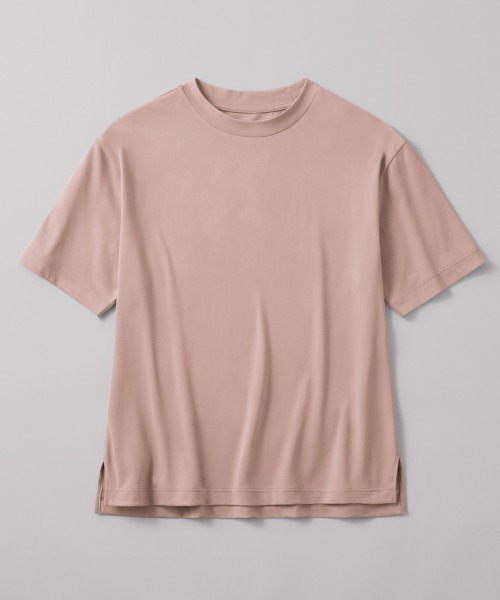 GUNZE（グンゼ）の「KIREILABO/キレイラボ 5分袖オーバーサイズTシャツ クイックドライ＆UVカット（Tシャツ/カットソー・レディース・ブラック/ピンク系その他/オフホワイト/ブラウン/モスグリーン/オリーブ・MEDIUM/LARGE/X-LARGE）」の17枚目の写真