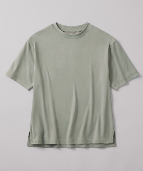 GUNZE（グンゼ）の「KIREILABO/キレイラボ 5分袖オーバーサイズTシャツ クイックドライ＆UVカット（Tシャツ/カットソー・レディース・ブラック/ピンク系その他/オフホワイト/ブラウン/モスグリーン/オリーブ・MEDIUM/LARGE/X-LARGE）」の8枚目の写真