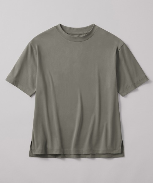 GUNZE（グンゼ）の「KIREILABO/キレイラボ 5分袖オーバーサイズTシャツ クイックドライ＆UVカット（Tシャツ/カットソー・レディース・ブラック/ピンク系その他/オフホワイト/ブラウン/モスグリーン/オリーブ・MEDIUM/LARGE/X-LARGE）」の22枚目の写真