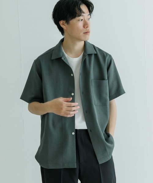 URBAN RESEARCH(アーバンリサーチ)の「『UR TECH DRYLUXE』リネンライクショートスリーブシャツ(シャツ/ブラウス・メンズ・ブラウン/ネイビー/カーキ・MEDIUM/LARGE)」の13枚目の写真