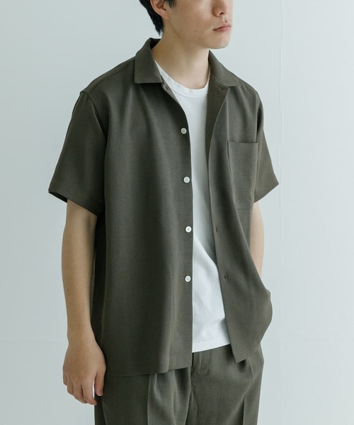 URBAN RESEARCH(アーバンリサーチ)の「『UR TECH DRYLUXE』リネンライクショートスリーブシャツ(シャツ/ブラウス・メンズ・ブラウン/ネイビー/カーキ・MEDIUM/LARGE)」の18枚目の写真