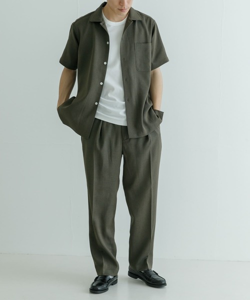 URBAN RESEARCH(アーバンリサーチ)の「『UR TECH DRYLUXE』リネンライクショートスリーブシャツ(シャツ/ブラウス・メンズ・ブラウン/ネイビー/カーキ・MEDIUM/LARGE)」の20枚目の写真