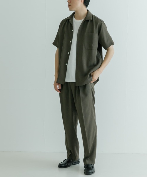 URBAN RESEARCH(アーバンリサーチ)の「『UR TECH DRYLUXE』リネンライクショートスリーブシャツ(シャツ/ブラウス・メンズ・ブラウン/ネイビー/カーキ・MEDIUM/LARGE)」の21枚目の写真