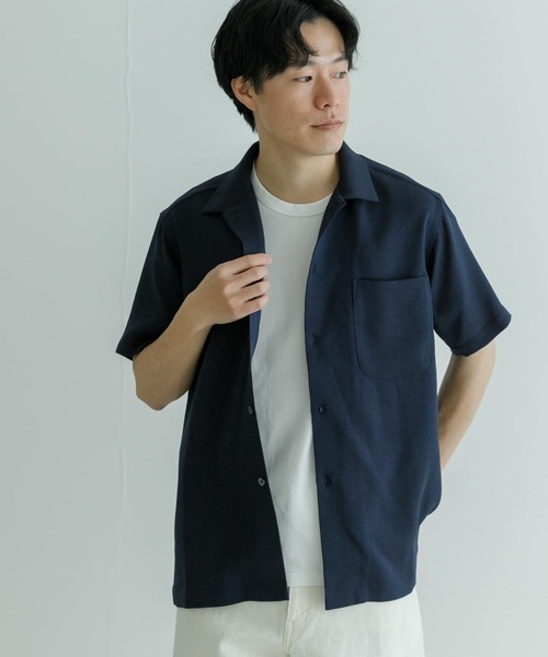 URBAN RESEARCH(アーバンリサーチ)の「『UR TECH DRYLUXE』リネンライクショートスリーブシャツ(シャツ/ブラウス・メンズ・ブラウン/ネイビー/カーキ・MEDIUM/LARGE)」の22枚目の写真