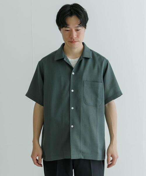 URBAN RESEARCH（アーバンリサーチ）の「『UR TECH DRYLUXE』リネンライクショートスリーブシャツ（シャツ/ブラウス・メンズ・ブラウン/ネイビー/カーキ・MEDIUM/LARGE）」の4枚目の写真
