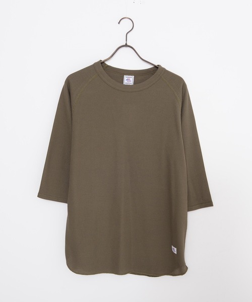 JEMORGAN(ジェーイーモーガン)の「『JEMORGAN LONG JOHNS/ジェーイーモーガンロングジョーンズ』CVCワッフルフル7分袖ラグランカットソー【+】(Tシャツ/カットソー・メンズ・ネイビー/杢グレー/オフホワイト/カーキ/ブラック・XL/L/M)」の8枚目の写真