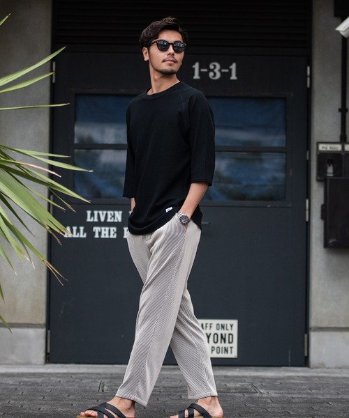 JEMORGAN(ジェーイーモーガン)の「『JEMORGAN LONG JOHNS/ジェーイーモーガンロングジョーンズ』CVCワッフルフル7分袖ラグランカットソー【+】(Tシャツ/カットソー・メンズ・ネイビー/杢グレー/オフホワイト/カーキ/ブラック・XL/L/M)」の20枚目の写真