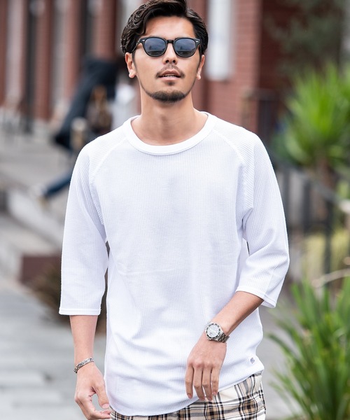 JEMORGAN(ジェーイーモーガン)の「『JEMORGAN LONG JOHNS/ジェーイーモーガンロングジョーンズ』CVCワッフルフル7分袖ラグランカットソー【+】(Tシャツ/カットソー・メンズ・ネイビー/杢グレー/オフホワイト/カーキ/ブラック・XL/L/M)」の13枚目の写真