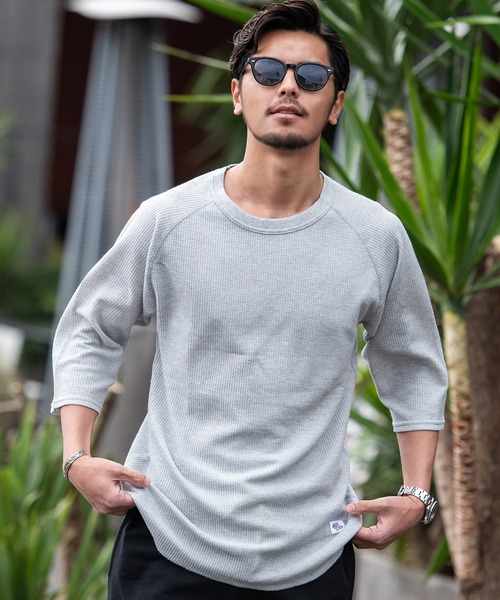 JEMORGAN(ジェーイーモーガン)の「『JEMORGAN LONG JOHNS/ジェーイーモーガンロングジョーンズ』CVCワッフルフル7分袖ラグランカットソー【+】(Tシャツ/カットソー・メンズ・ネイビー/杢グレー/オフホワイト/カーキ/ブラック・XL/L/M)」の22枚目の写真
