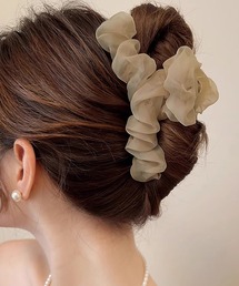 Ulysses（ユリシス）の「くしゅくしゅシフォンバンス ヘアクリップ（バレッタ/ヘアクリップ）」