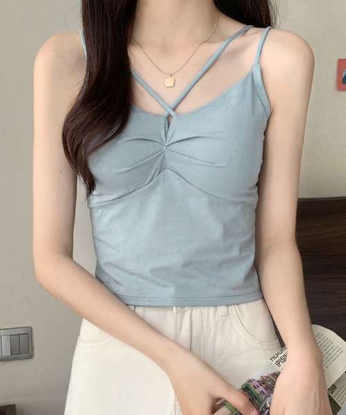 【新品未使用】SUKALA フロントギャザークロスキャミソール SUKALA】フロントギャザークロスキャミソール(S・M・Lサイズ