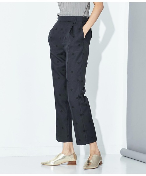 Settimissimo（セッティミッシモ）の「ウエストタック センタープレス ドット パンツ（その他パンツ・レディース・オフホワイト/ブラック・M）」の7枚目の写真