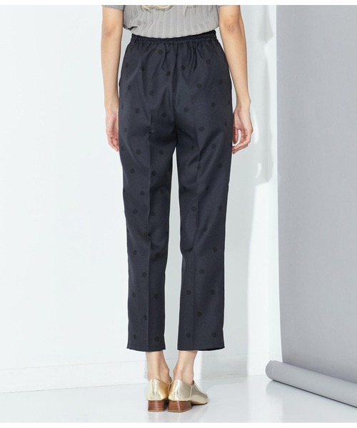 Settimissimo（セッティミッシモ）の「ウエストタック センタープレス ドット パンツ（その他パンツ・レディース・オフホワイト/ブラック・M）」の4枚目の写真