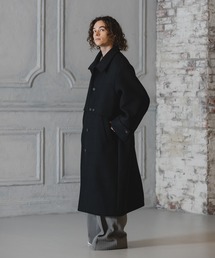 casper john スーパー140'sダブルフラップステンカラーコート Casper John スーパー140'sダブルフラップステンカラーコート