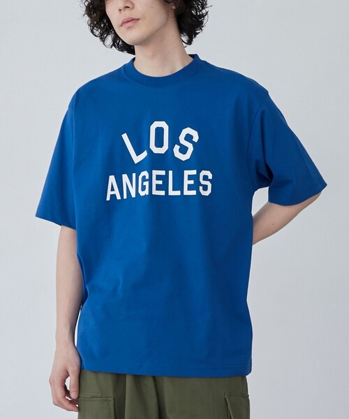 coen(コーエン)の「【WELLTECT】cityロゴプリントTシャツ(WEB限定カラー)(Tシャツ/カットソー・メンズ・ホワイト/ブラック/ダークグレー/コバルトブルー・S/M/L/XL)」の4枚目の写真