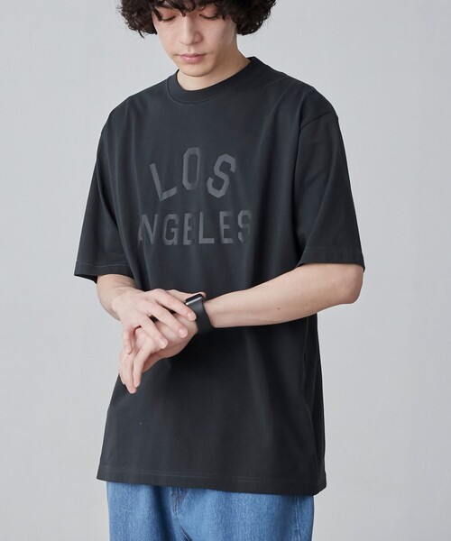coen(コーエン)の「【WELLTECT】cityロゴプリントTシャツ(WEB限定カラー)(Tシャツ/カットソー・メンズ・ホワイト/ブラック/ダークグレー/コバルトブルー・S/M/L/XL)」の1枚目の写真