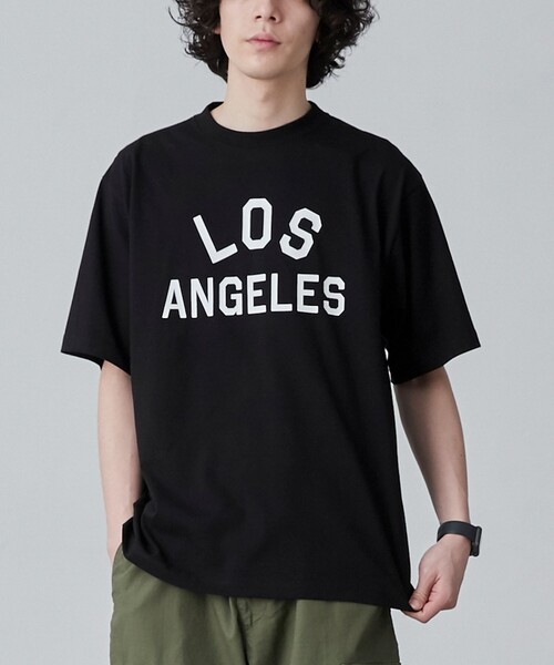 coen(コーエン)の「【WELLTECT】cityロゴプリントTシャツ(WEB限定カラー)(Tシャツ/カットソー・メンズ・ホワイト/ブラック/ダークグレー/コバルトブルー・S/M/L/XL)」の3枚目の写真