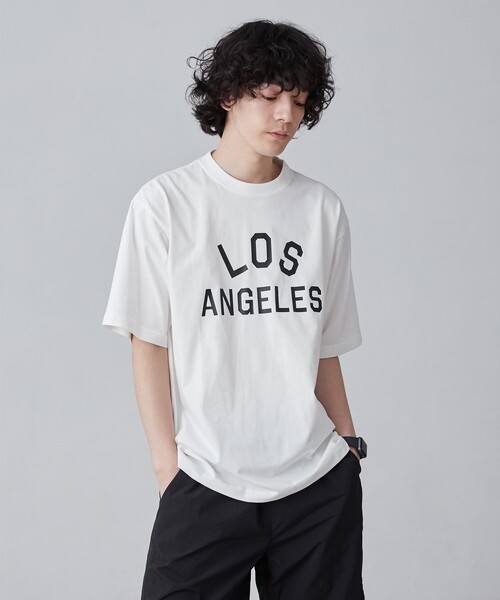 coen(コーエン)の「【WELLTECT】cityロゴプリントTシャツ(WEB限定カラー)(Tシャツ/カットソー・メンズ・ホワイト/ブラック/ダークグレー/コバルトブルー・S/M/L/XL)」の5枚目の写真