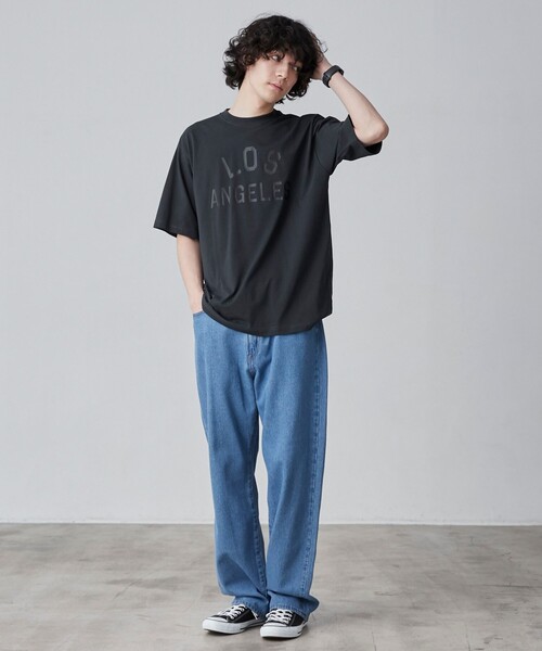 coen(コーエン)の「【WELLTECT】cityロゴプリントTシャツ(WEB限定カラー)(Tシャツ/カットソー・メンズ・ホワイト/ブラック/ダークグレー/コバルトブルー・S/M/L/XL)」の22枚目の写真