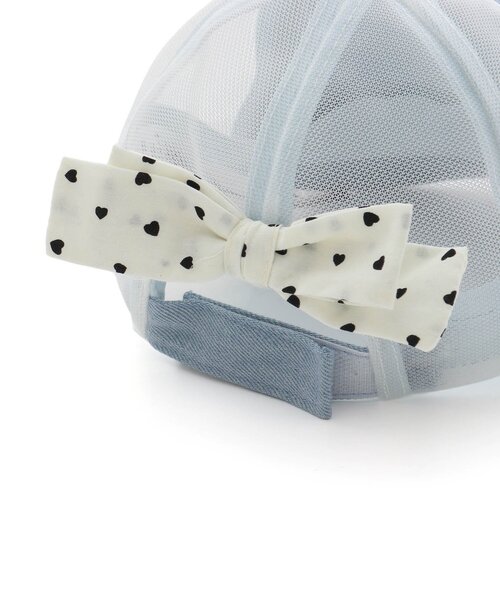 apres les cours（アプレレクール）の「リボン付きメッシュキャップ（キャップ・キッズ・チェック/インディゴブルー/アイボリー・50/54/58）」の14枚目の写真