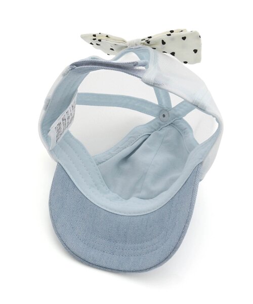 apres les cours（アプレレクール）の「リボン付きメッシュキャップ（キャップ・キッズ・チェック/インディゴブルー/アイボリー・50/54/58）」の16枚目の写真