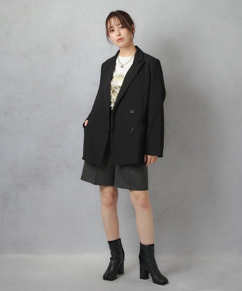 Lull（ルル）の「【Lull / ルル】セットアップ対応 / キレイめタックハーフパンツ（その他パンツ・レディース・ブラック/アイボリー・ONESIZE）」の21枚目の写真