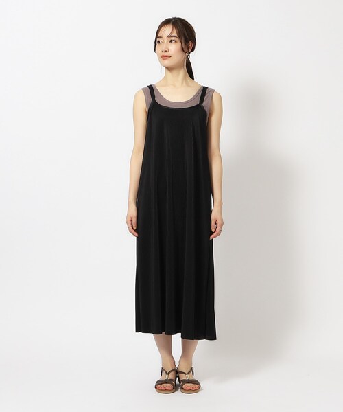 Cutie Blonde（キューティーブロンド）の「◆プリーツキャミワンピース（ワンピース・レディース・ブラウン系/ブラック/ライトブルー・00）」の4枚目の写真