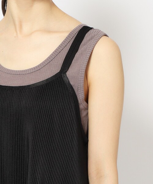 Cutie Blonde（キューティーブロンド）の「◆プリーツキャミワンピース（ワンピース・レディース・ブラウン系/ブラック/ライトブルー・00）」の8枚目の写真