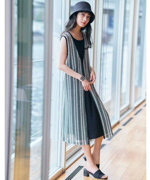 Cutie Blonde（キューティーブロンド）の「◆プリーツキャミワンピース（ワンピース・レディース・ブラウン系/ブラック/ライトブルー・00）」の10枚目の写真