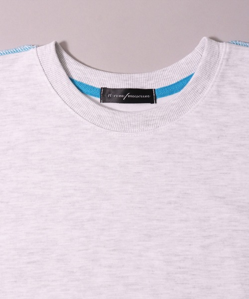 BAYBLO(ベイブロ)の「(BB)【ユニセックス】カラーステッチ オーバーサイズ Tシャツ(Tシャツ/カットソー・メンズ・ライトイエロー/ホワイト系/サックスブルー/エメラルドブルー/ライトピンク・FREE)」の11枚目の写真