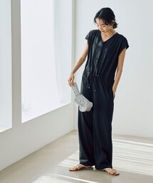 coen（コーエン）の「【WELLTECT】ウエストギャザーサロペット（サロペット/オーバーオール・レディース）」