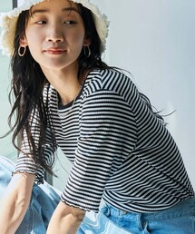 メローリブクルーネックTシャツ