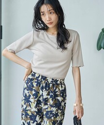 メローリブクルーネックTシャツ
