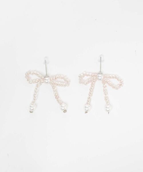 WEGO(ウィゴー)の「WEGO/ビーズリボンピアス(ピアス(両耳用)・レディース・ブラック/その他1/その他2・FREE)」の4枚目の写真