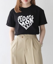 【HER CLOSET】WEB限定ハートプリントロゴロールアップTシャツ WEB LIMITED HEART PRINT LOGO ROLL-UP T-SHIRT