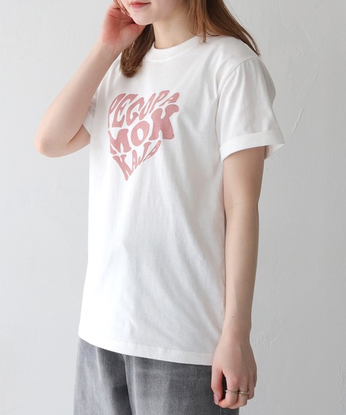 HER CLOSET(ハークローゼット)の「 【HER CLOSET】WEB限定ハートプリントロゴロールアップTシャツ WEB LIMITED HEART PRINT LOGO ROLL-UP T-SHIRT(Tシャツ/カットソー・レディース・ブラック/ホワイト系2/ホワイト系1/オフホワイト・S/M)」の10枚目の写真