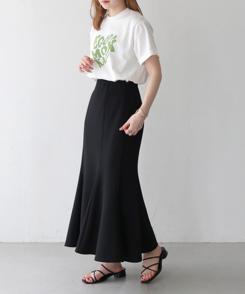 HER CLOSET(ハークローゼット)の「 【HER CLOSET】WEB限定ハートプリントロゴロールアップTシャツ WEB LIMITED HEART PRINT LOGO ROLL-UP T-SHIRT(Tシャツ/カットソー・レディース・ブラック/ホワイト系2/ホワイト系1/オフホワイト・S/M)」の16枚目の写真